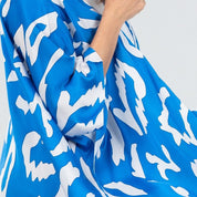 close up photo of the blue rimba kimono 