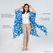 Description photo of the blue rimba kimono