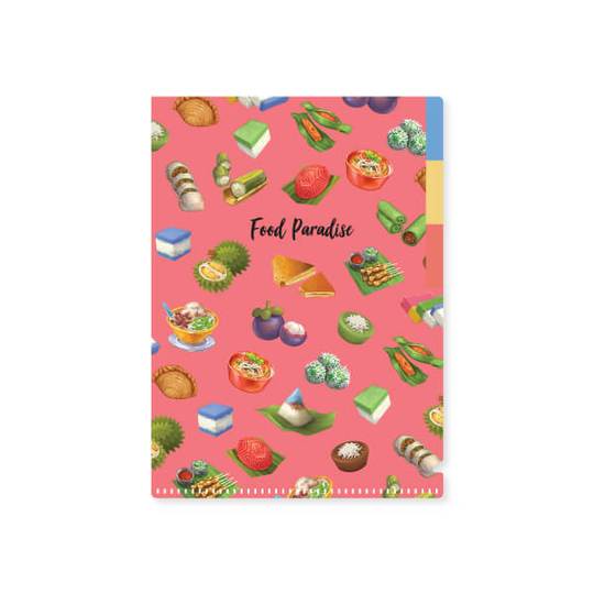 LOKA MADE 3 Pockets L Shape Folder - Food - Batik Boutique