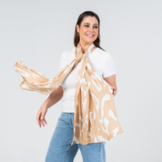 Batik Scarf (Silk Cotton) - Tan Rimba
