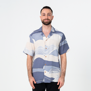 Men's Cuban Batik Shirt - Lavender Bukit