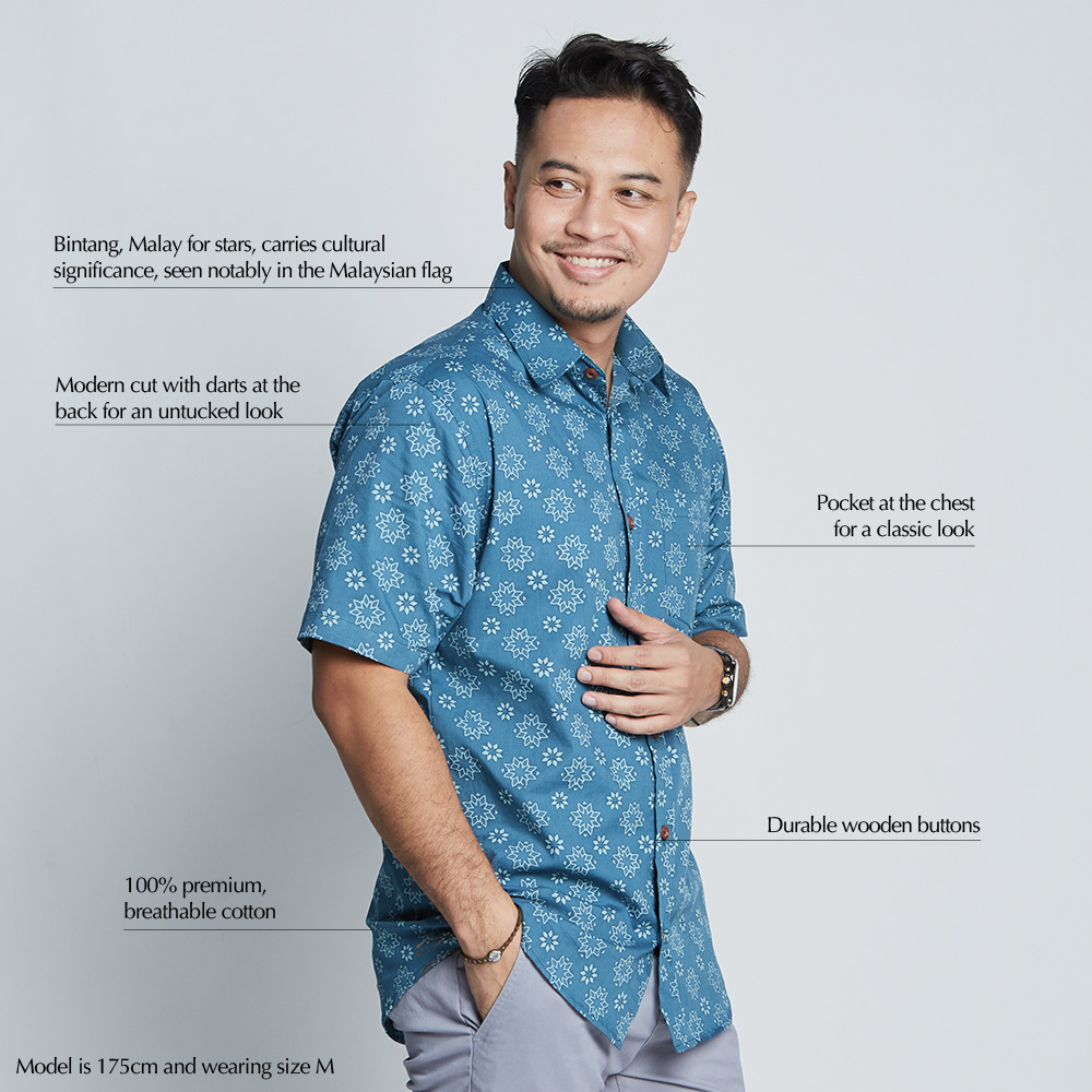 Men's Batik Shirt - Ocean Bintang