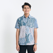 Full-body studio shot highlighting the modern fit and wooden button details