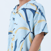 Men's Batik Cuban Shirt - Ocean Palma - Batik Boutique