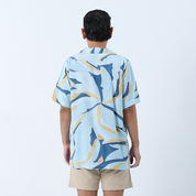 Men's Batik Cuban Shirt - Ocean Palma - Batik Boutique