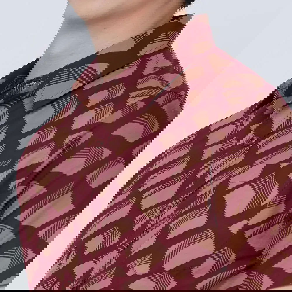 Men's Batik Shirt - Crimson Nasi Lemak - Batik Boutique