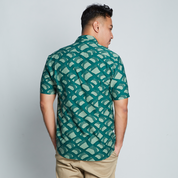 Men's Batik Shirt - Green Nasi Lemak - Batik Boutique