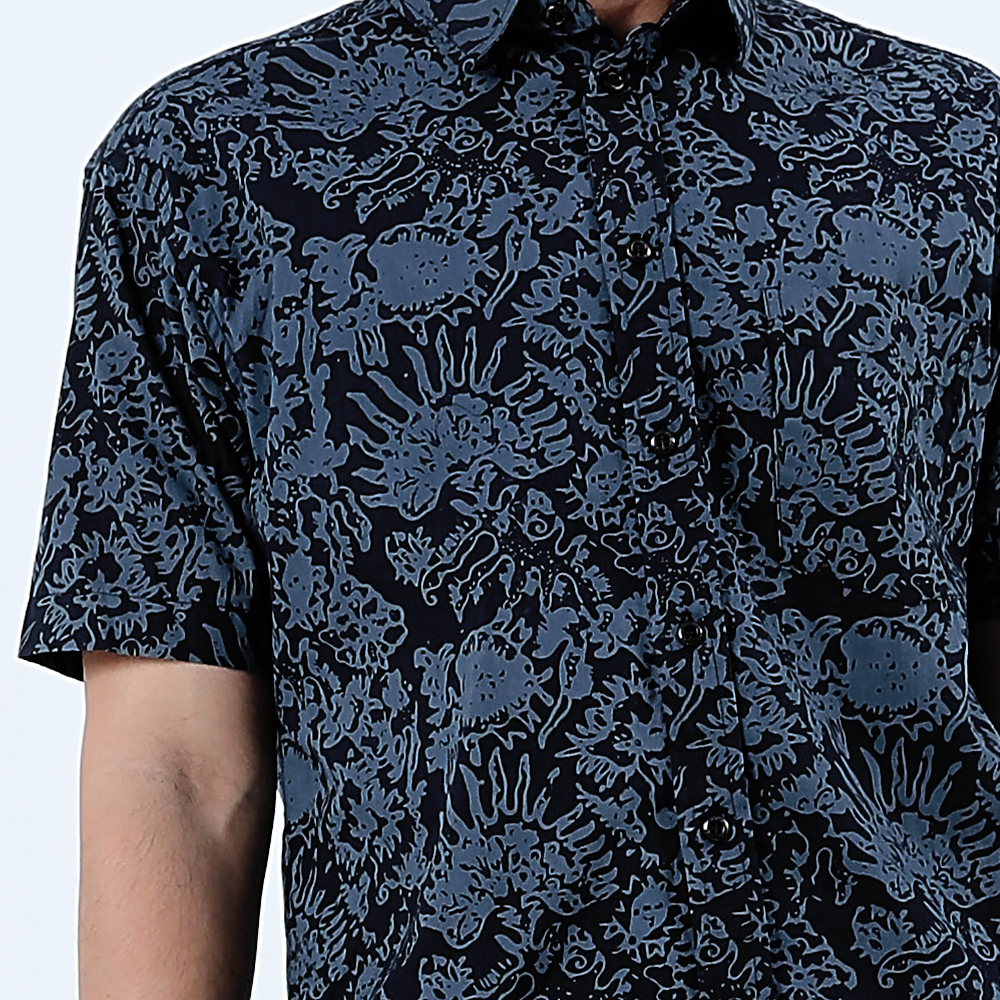 Men's Batik Shirt - Jet Rumpai - Batik Boutique