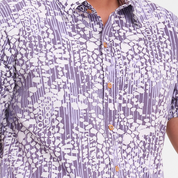 Men's Batik Shirt - Lavender Bintik - Batik Boutique