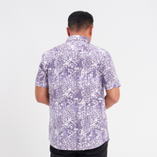 Men's Batik Shirt - Lavender Bintik - Batik Boutique