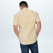 Men's Batik Shirt - Mustard Arabesque - Batik Boutique