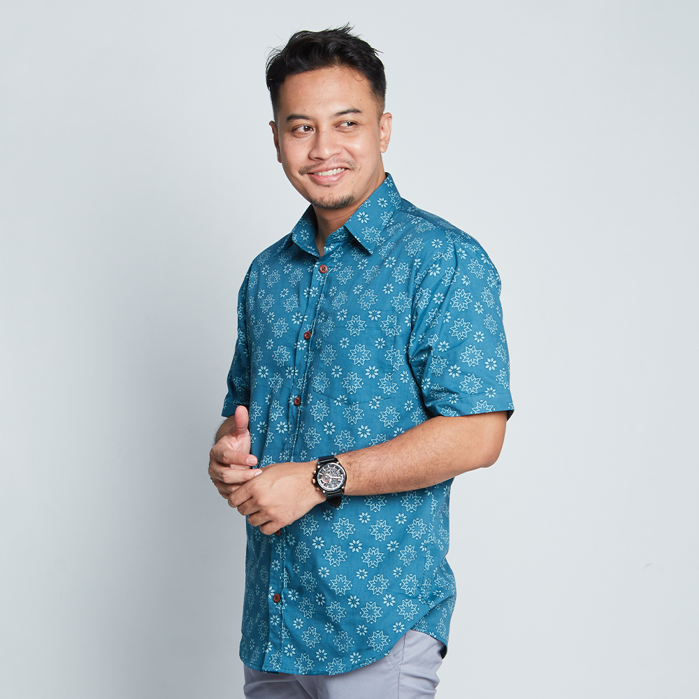 Men's Batik Shirt - Ocean Bintang - Batik Boutique