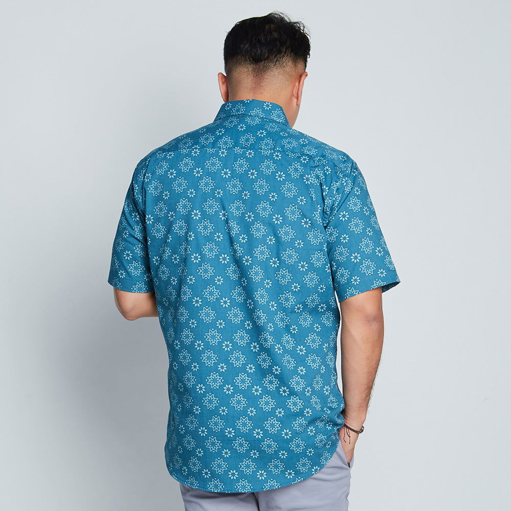 Men's Batik Shirt - Ocean Bintang - Batik Boutique