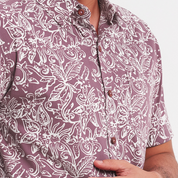 Men's Batik Shirt - Pink Floret - Batik Boutique