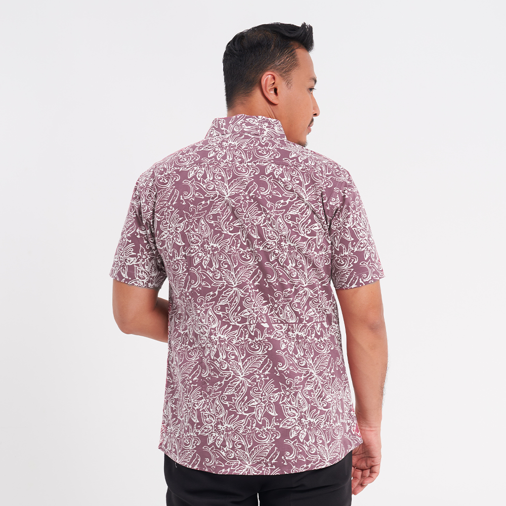 Men's Batik Shirt - Pink Floret - Batik Boutique