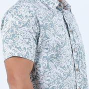 Men's Batik Shirt - Sage Floret - Batik Boutique