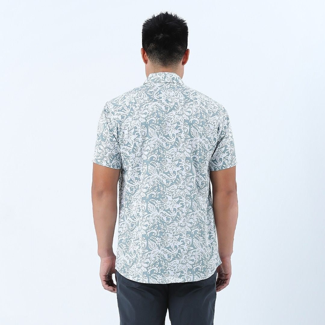 back view of the safe floret shirt 