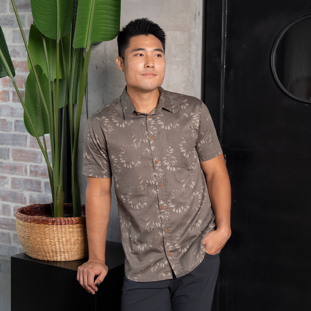 Men's Batik Shirt - Stone Paw - Batik Boutique