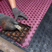 Men's Long-Sleeved Batik Shirt - Garnet Firework - Batik Boutique