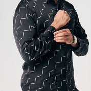 Men's Long-Sleeved Batik Shirt - Jet Tangga - Batik Boutique