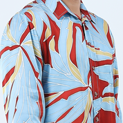 Men's Long-Sleeved Batik Shirt - Sunset Palma - Batik Boutique