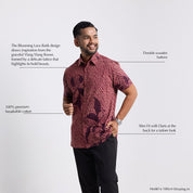 Men's Batik Shirt - Copper Blooming Lace