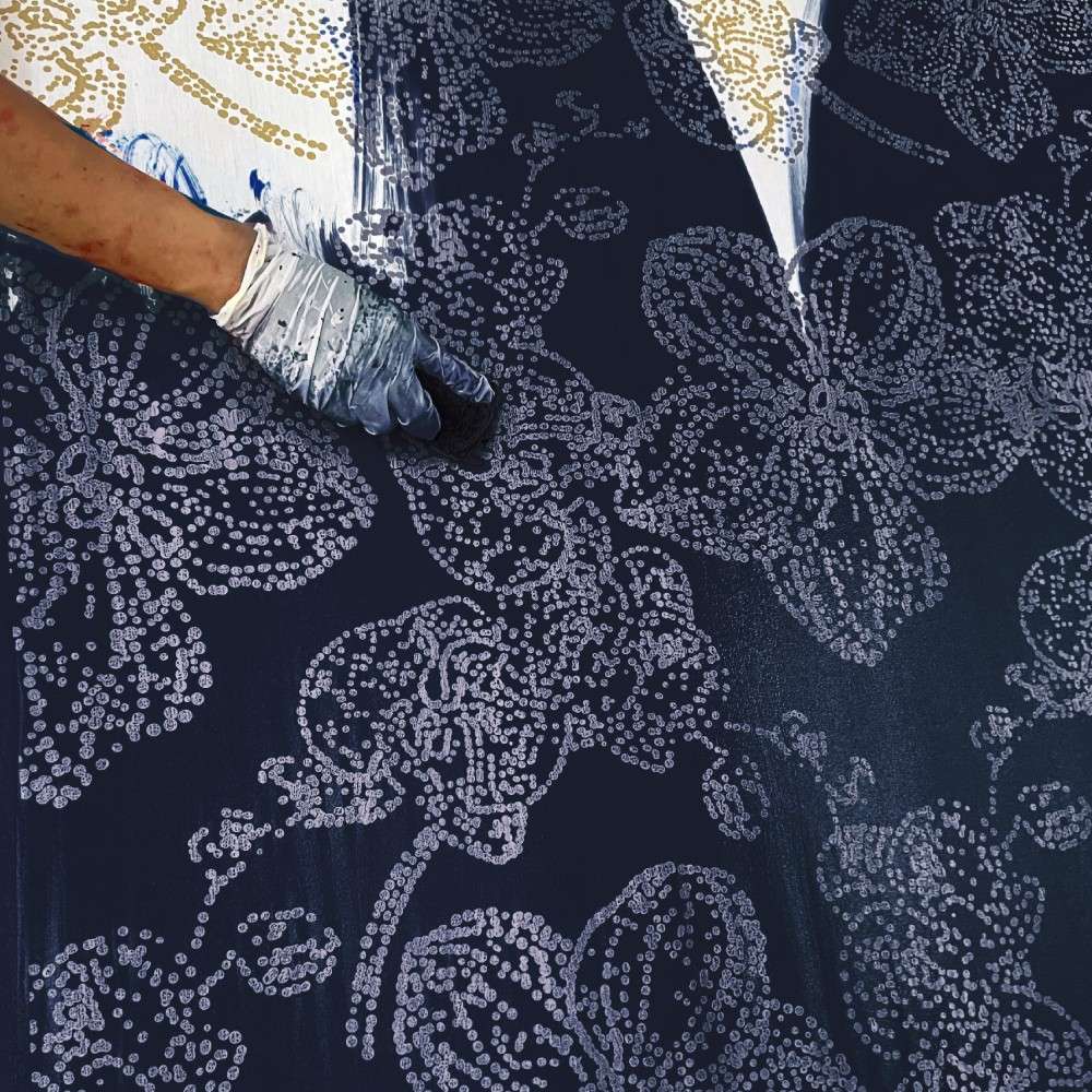 artisan photo of the Navy orchid  design 