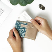 Teal ukir organizer set  show with a card being displayed 