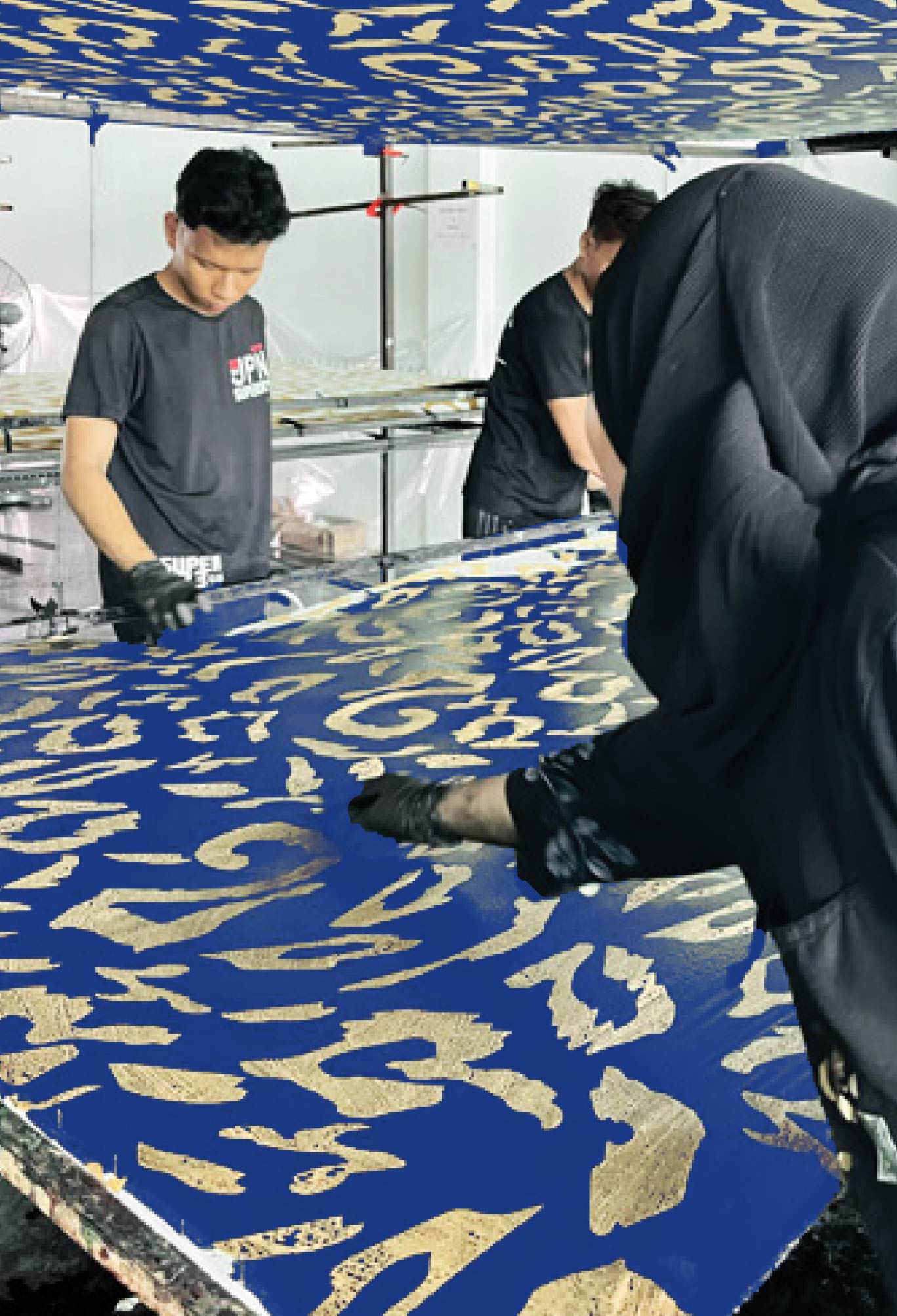Men's Cuban Batik Shirt - Blue Rimba
