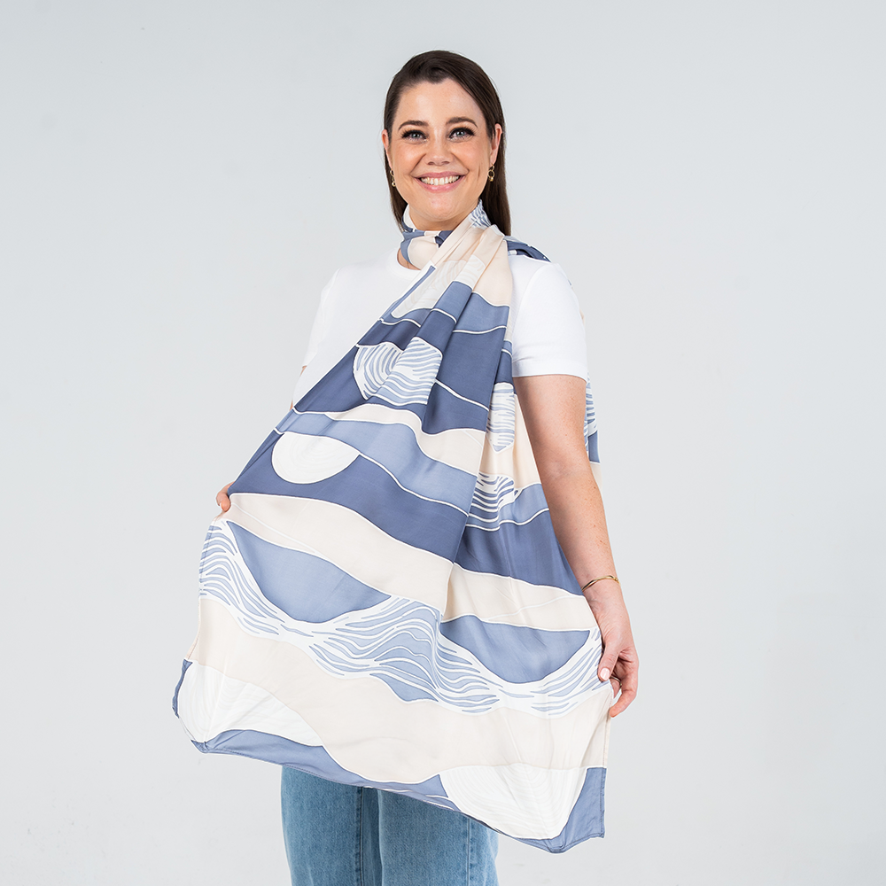 Batik Scarf (Silk Cotton) - Lavender Bukit