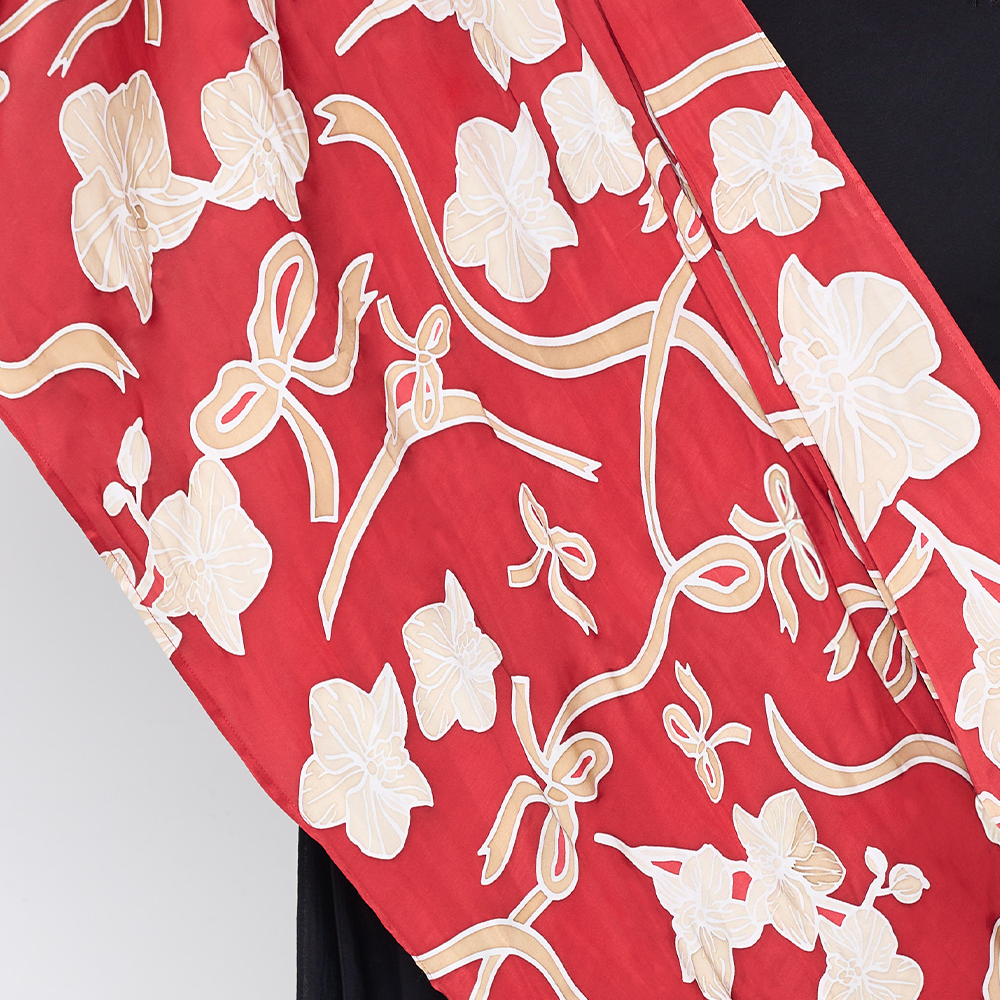 Batik Scarf (Silk Cotton) - Ruby Fleur