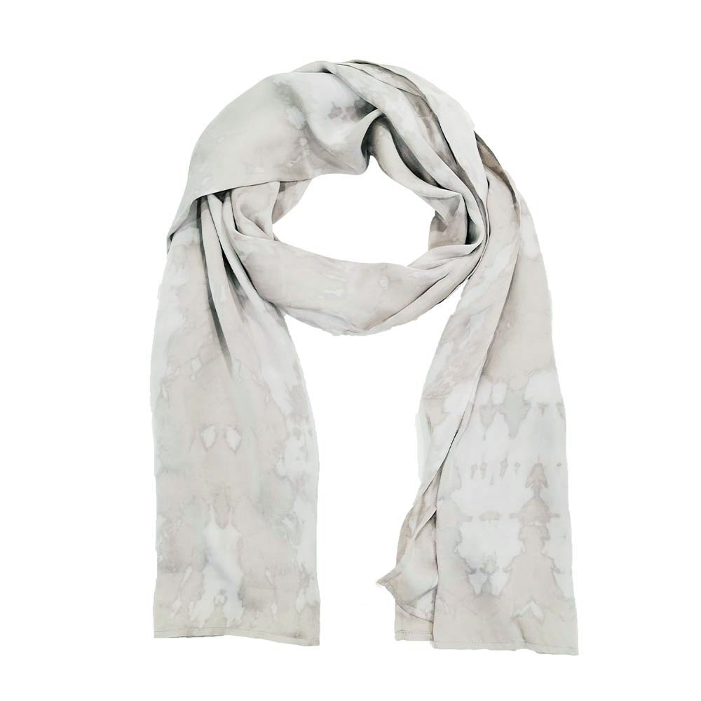 Shibori Scarf (Silk Cotton) - Mangosteen - Batik Boutique