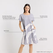 Batik Dress - Silver Rose