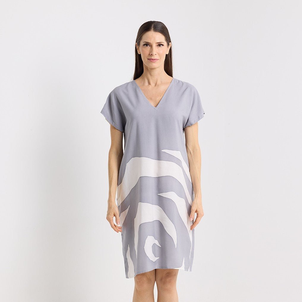 Batik Dress - Silver Rose