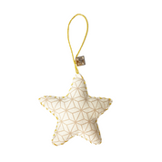 Star Ornament (Reversible) - Tan Nautical Fern - Batik Boutique