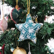 Star Ornament (Reversible) - Teal Starry - Batik Boutique