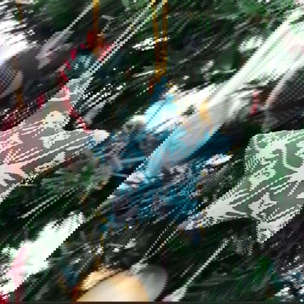 Star Ornament (Reversible) - Teal Starry - Batik Boutique