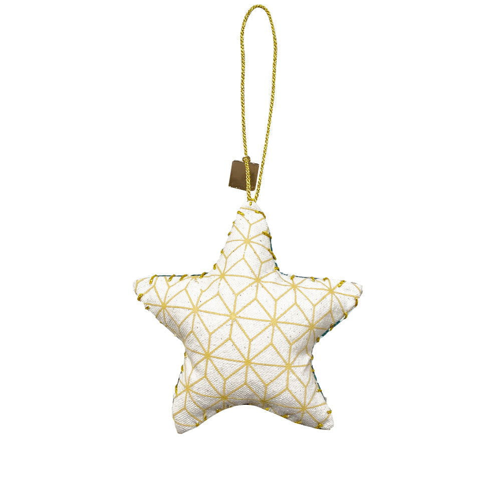 Star Ornament (Reversible) - Teal Starry - Batik Boutique