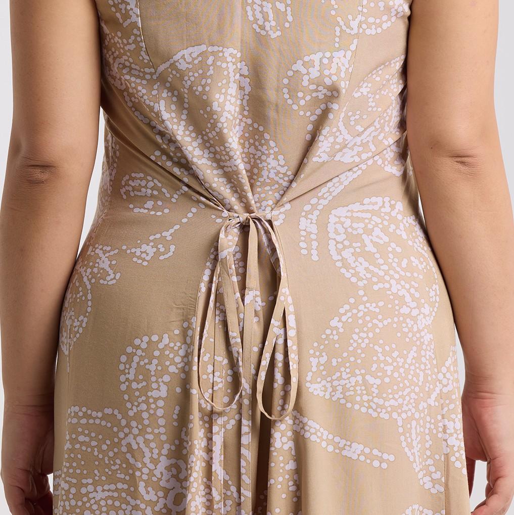  Tan orchid maxi dress Zoomed in 