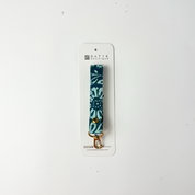 Batik Lanyard  Teal Ukir in its packaging 