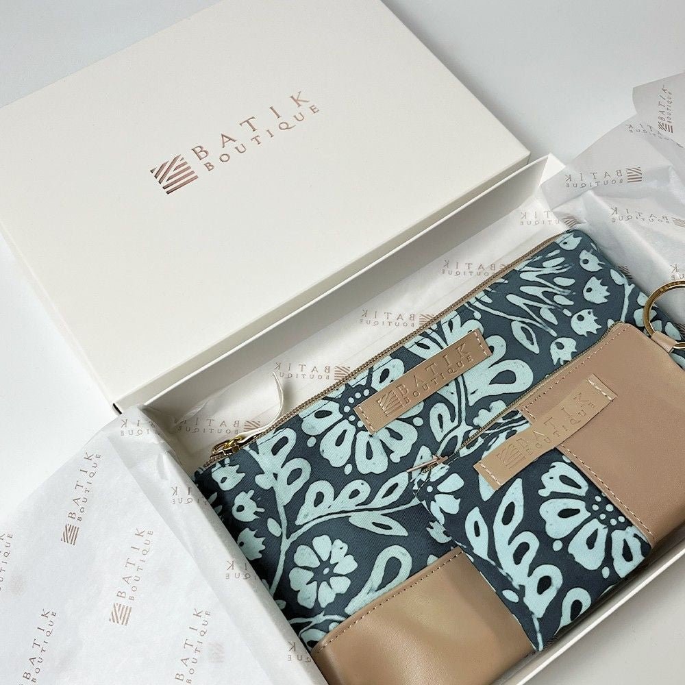 Teal Ukir Organizer set in box`