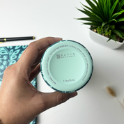 Stainless Steel Tumbler - Teal Ukir bottom view with size and washing instruction 