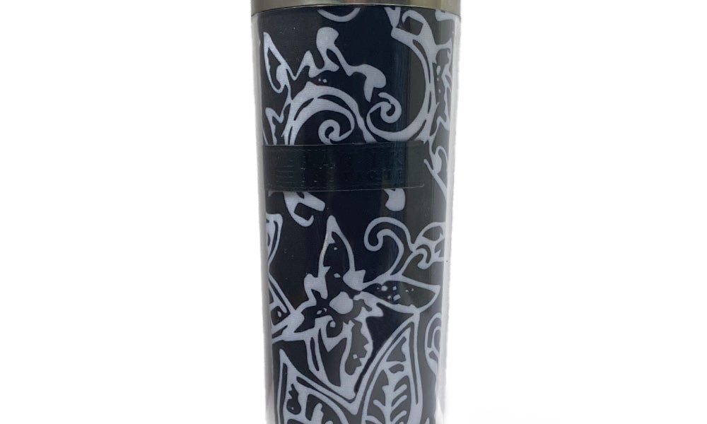Tumbler - Black Floret - Batik Boutique