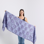 Batik Scarf (Silk Cotton) - Violet Yuan Dian