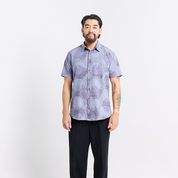 front view of the men's violet yuan dian shirt 