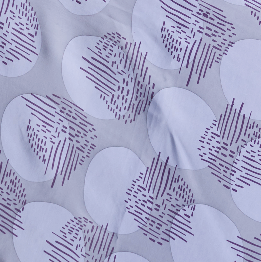 Batik Scarf (Silk Cotton) - Violet Yuan Dian