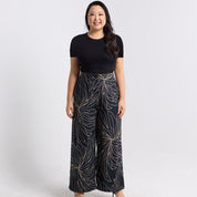 Batik Wide Leg Trousers Onyx Palma  front photo 