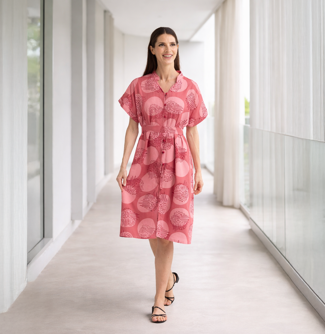 Batik Ayaz Dress - Crimson Yuan Dian