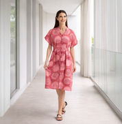 Batik Ayaz Dress - Crimson Yuan Dian