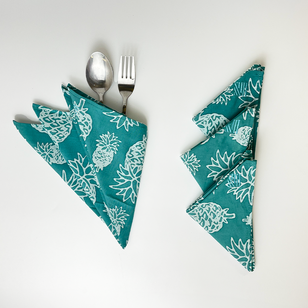 batik serviette set folded neatly against a neutral background